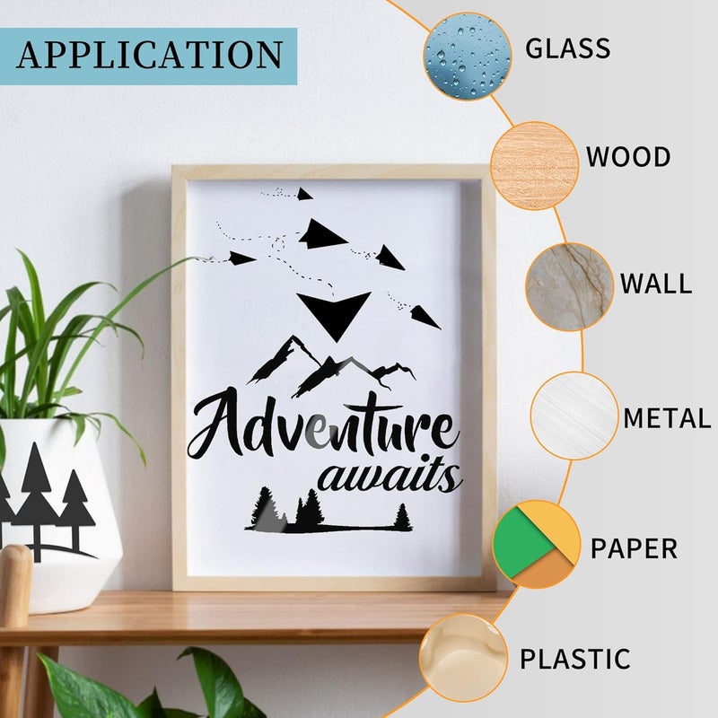 Huaxing Matte Black Permanent Vinyl (30 Pack; 12” x 12”) Permanent Vinyl Bundle for Silhouette, Cameo Cutters, Signs, Scrapbooking, Craft Die Cutters - Image 5
